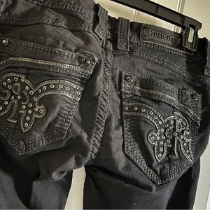 Rock Revival Skinny Jeans, black.